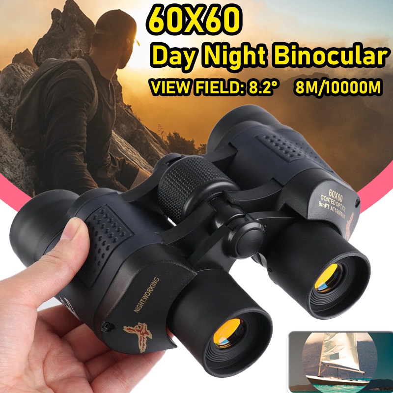 【Ready Stock】10KM Teropong Monocular 60x60 Kompas Lensa Coating Bening Import  Jernih