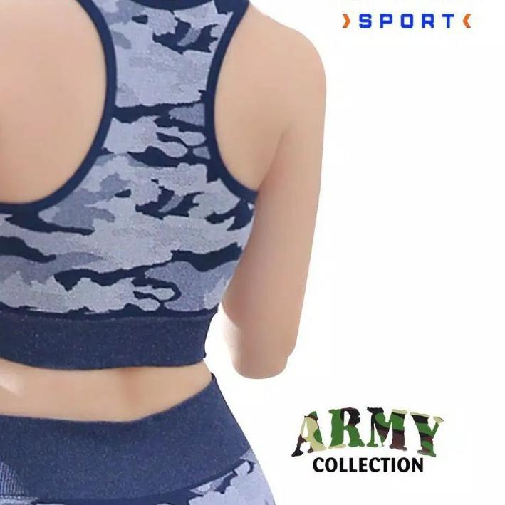 ☋ Bra Sport Sorex 2123 Army Collection Busa Tanpa Kawat ♜