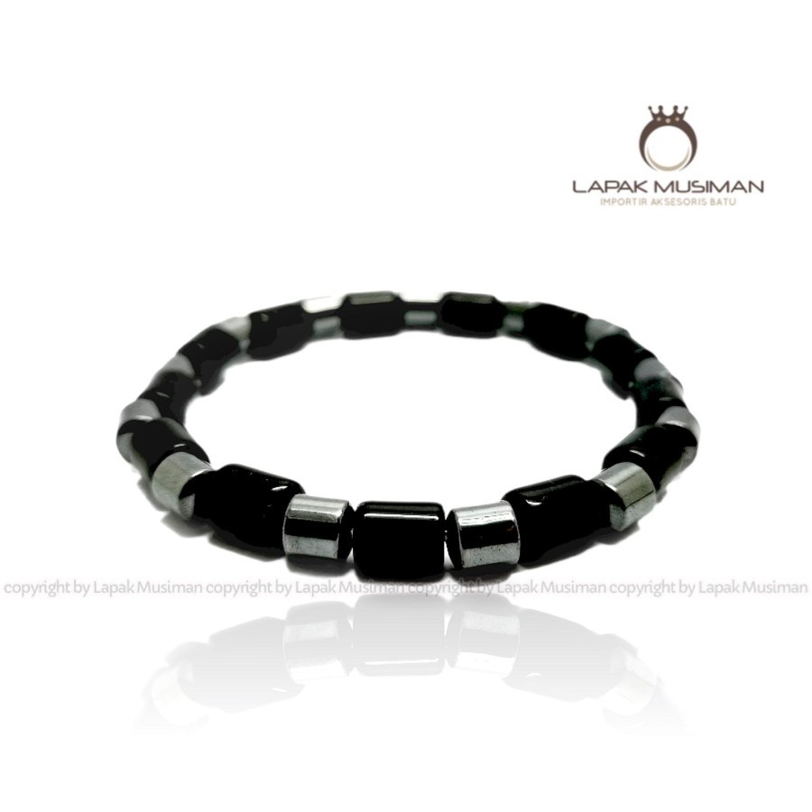 [Bayar di Tempat] GELANG KESEHATAN BATU HEMATITE MAGNETIC ASLI ORIGINAL