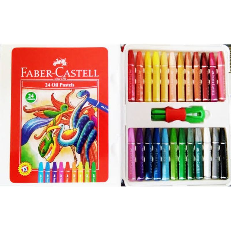 

crayon oil pastel faber castell hexagonal isi 24 warna
