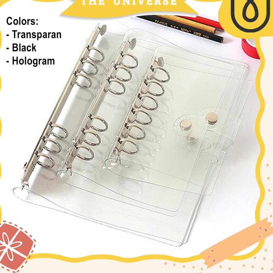 

9.9 [THE UNIVERSE] Buku Binder A5 6 Ring Transparan Binder Cover Notebook Binder Hologram - ST004 buruan