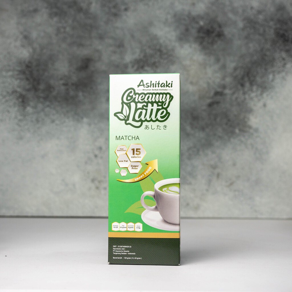 Ashitaki Creamy Latte Matcha 5 sachet @ 24 gram