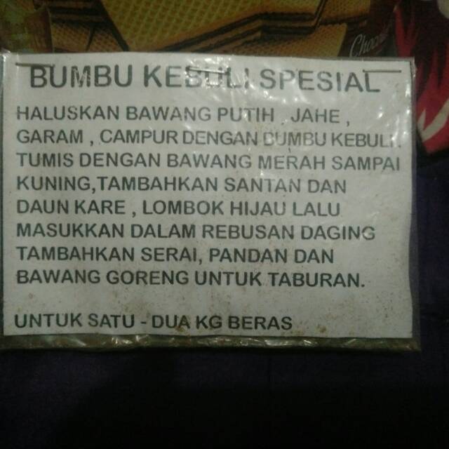 

BEST PRODUCT BUMBU KEBULI Original India Recipe