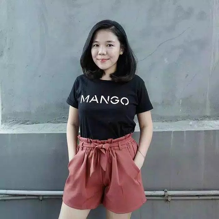 TBI Kaos Mango Polos Tee Shirt Mango Sablon / Bordir Fashion Style Atasan Baju Oblong Santai