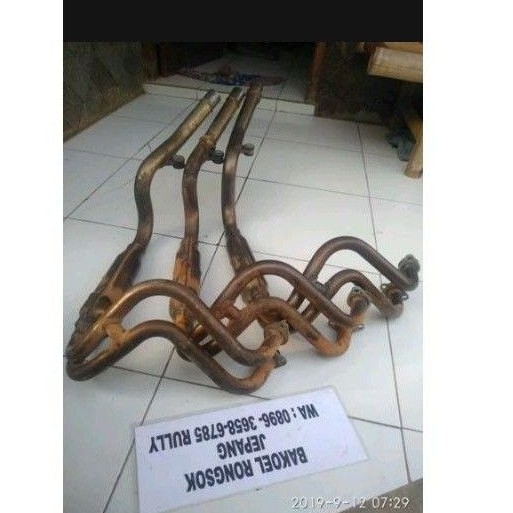 leher knalpot ninja 250 fi original header ninja 250 fi old