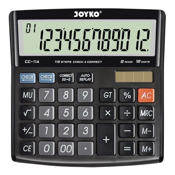 

Calculator Kalkulator Joyko Cc-11A 12 Digits Check Correct Murah
