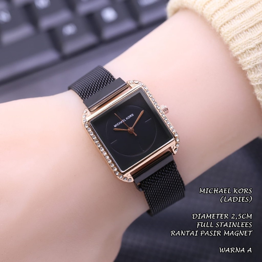 JAM TANGAN WANITA FASHION RANTAI PASIR MAGNET BODY SEGI DIAMOND