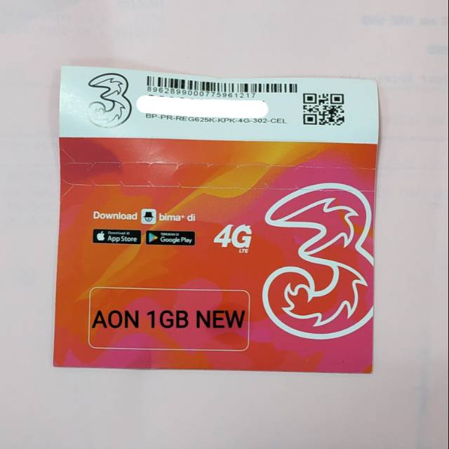 KARTU PERDANA TRI 1GB