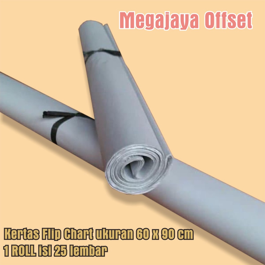 

( 25 LEMBAR ) Kertas Flip Chart Koran Buram Untuk Flipchart 60 X 90 - Per Roll