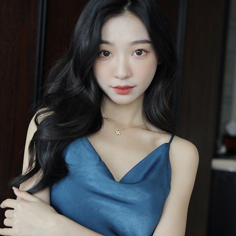Japan and South Korea New Rotating Windmill Necklace INs Trend Simple and Wild Clavicle Chain Pendant Fashion Accessories Jewelry Gift