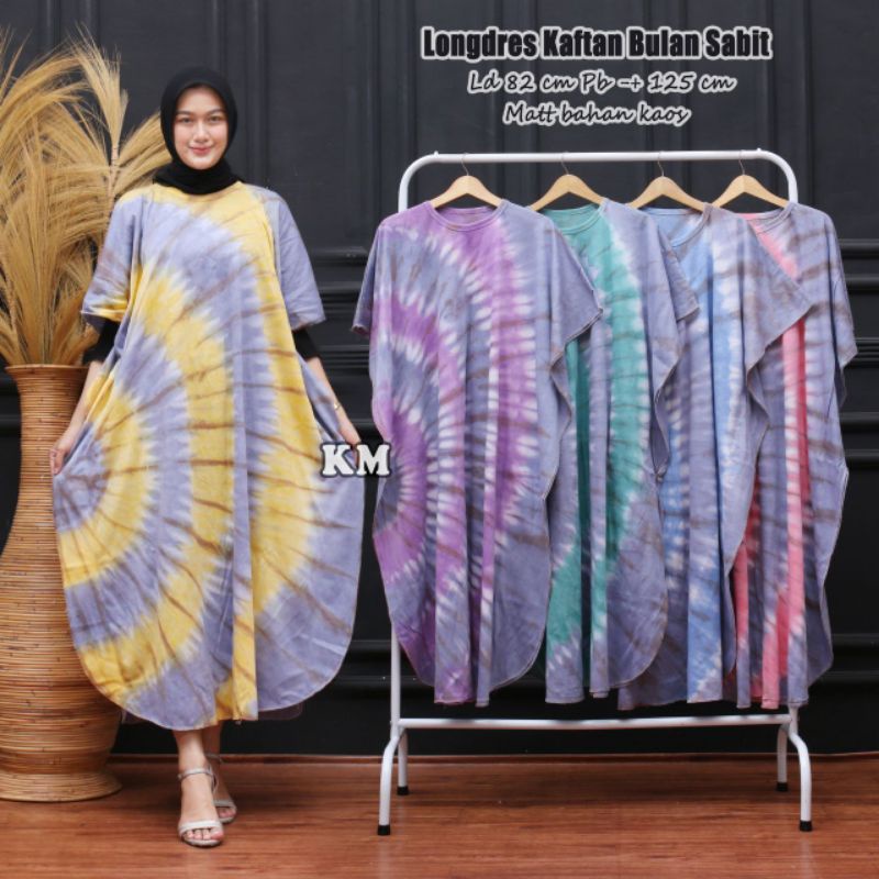 DASTER KAOS JUMBO LD 160 MODEL LOWO KEKINIAN MOTIF TIEDYE BUSUI DEPAN ADEM MURAH