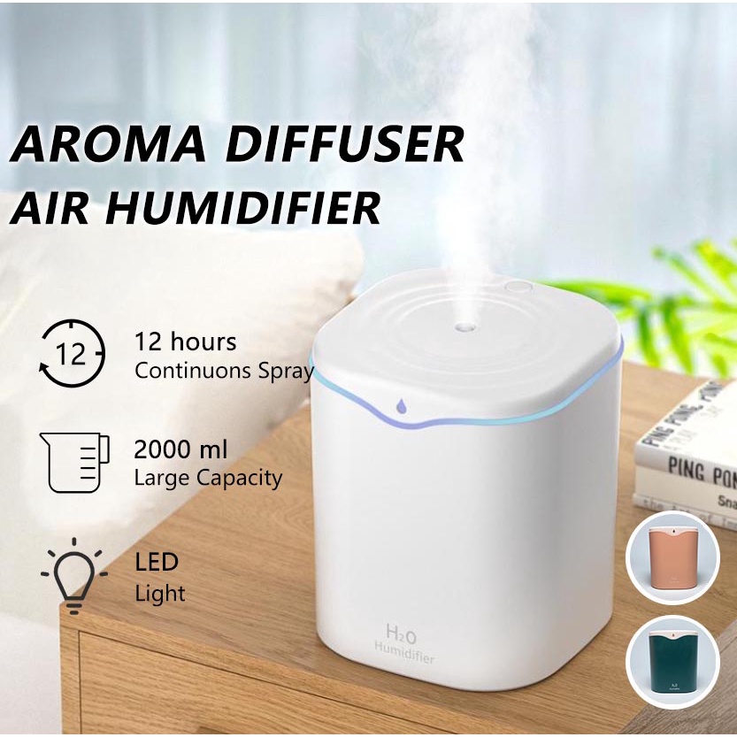 Moi 2000ML H2O Humidifier Diffuser Aromateraphy