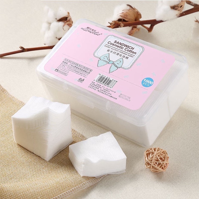 Kapas Toner | Super Soft Cotton Pad isi 1000pcs Kapas Tipis Silcot | Ultra Thin Cotton Pad