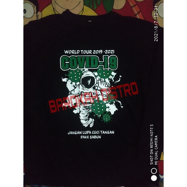 T-shirt Kaos World Tour Covid-19 High Quality Unisex