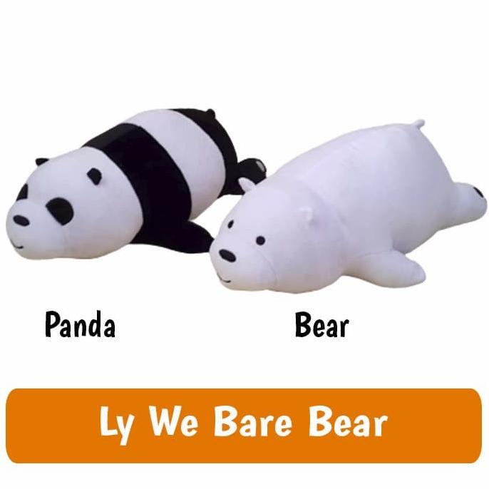 Boneka We Bare Bears Lying/Berbaring Bear/Panda