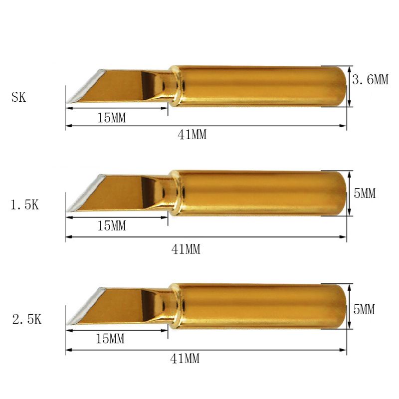 Gro 900M-T Solder Ujung Besi Kuningan Replacement Soldering Iron Tips Ujung Solder Bebas Timah