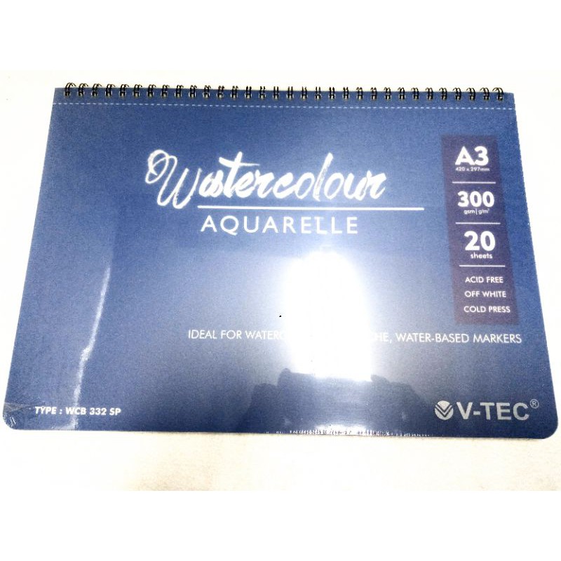 

V-TEC WATERCOLOR BOOK AQUARELLE A3 300GSM