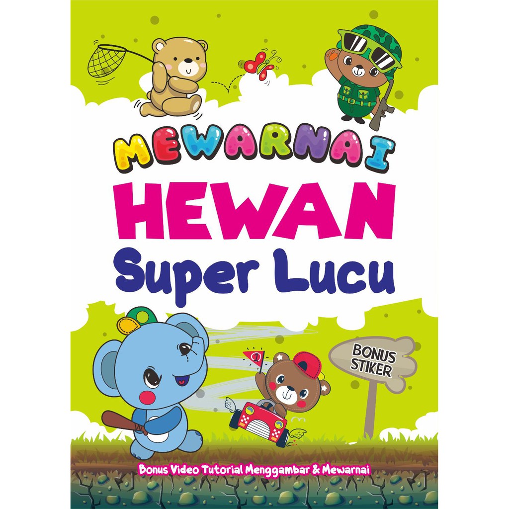 Buku Mewarnai Anak Mewarnai Hewan Super Lucu Shopee Indonesia