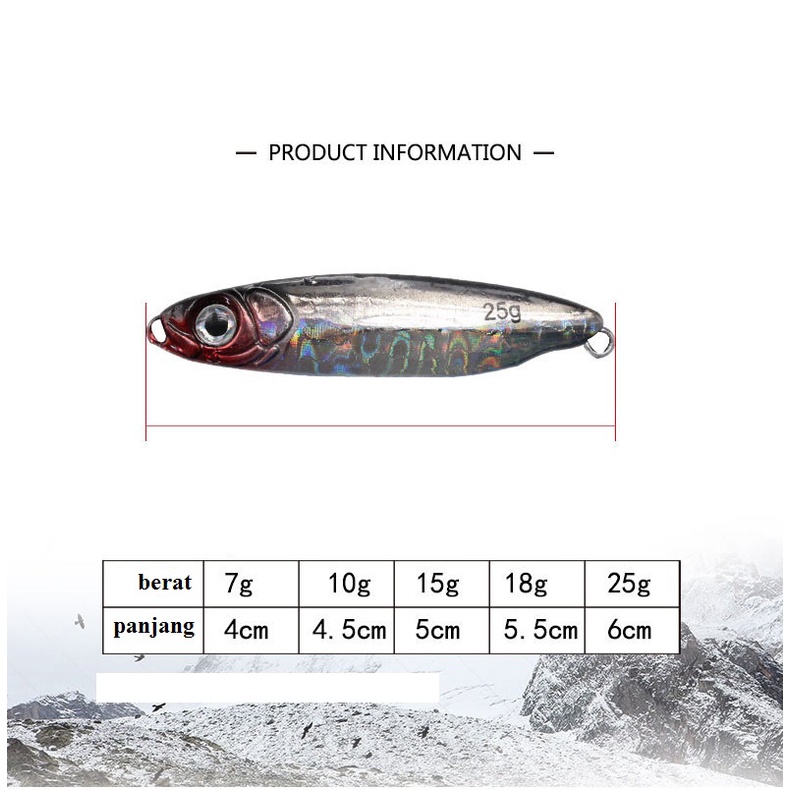 Umpan Pancing Metal Jig Ultralight Fishing Lure jigging bait Casting Castjig Jigs 7gr 10gr 15gr 18gr 25gr Landao