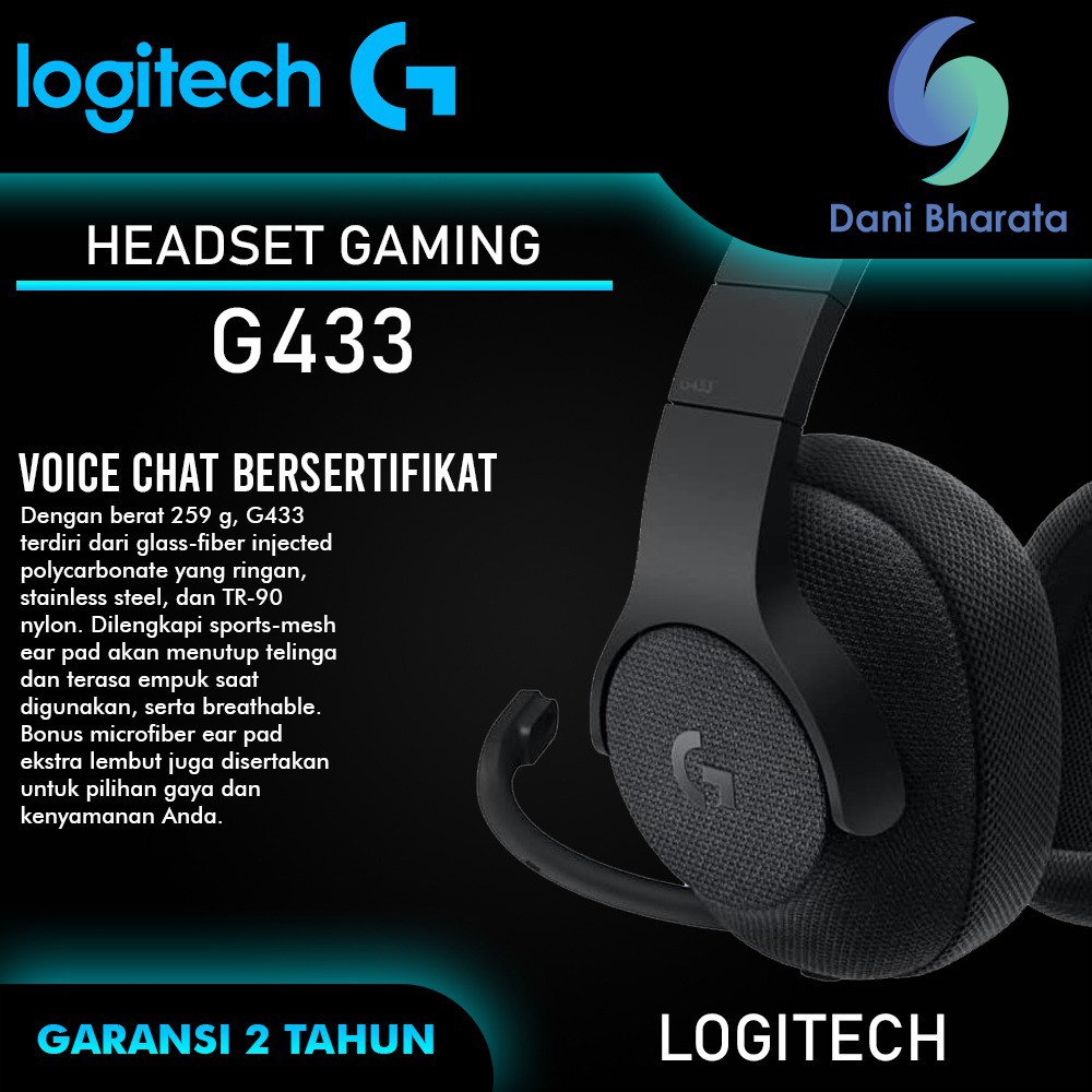 Logitech G433 7.1 Surround Gaming Headset ORIGINAL LOGITECH