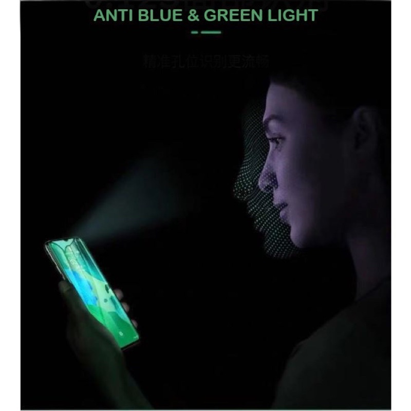 Matte Green Light Realme 2 Realme 2 Pro Realme 3 Realme 3 Pro Realme 5 Realme 5i Realme 5S Realme 5 Pro Tempered Glass Matte Green Full Layar