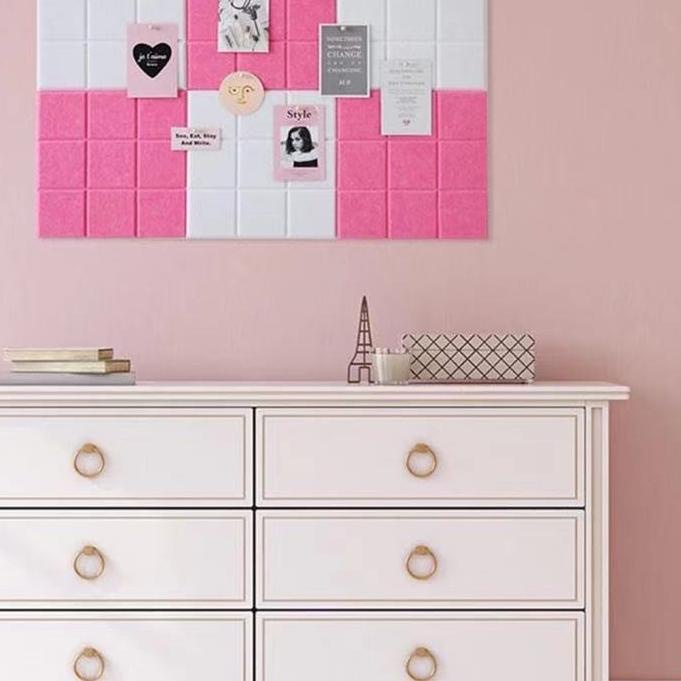 ♙ DIY Papan Kain Felt Tempat Memo/Pesan/Jadwal Gaya Nordic untuk Dinding Papan Tulis Stiker Dinding 