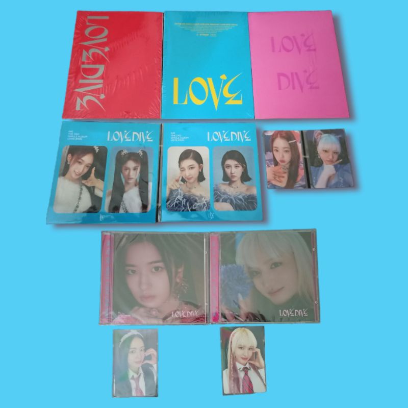 [READY STOCK] IVE - LOVE DIVE ALBUM SEALED YUJIN LIZ WONYOUNG JEWEL CASE HEART PC POB BENEFIT SSQ Af