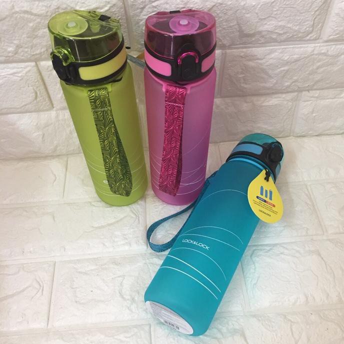 Terlaris Botol Minum Lock And Lock One Touch Water Bottle 600Ml - Biru Muda