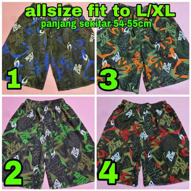 Allsize XL Celana  Pendek  Kolor  Surfing Santai Shopee  