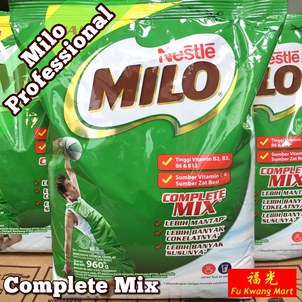 

Milo Professional Profesional Complete Mix 960 gram Bagus