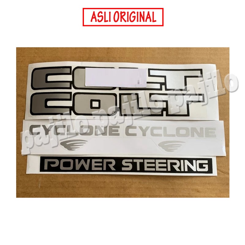 ORI Stiker Sticker Emblem Logo mitsubishi COLT POWER STERING L300 Tulisan Pintu Samping Bodi filter 