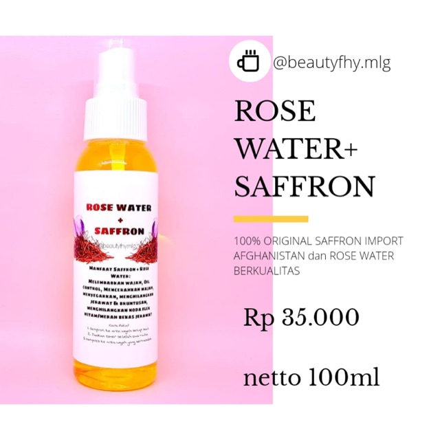 saffron rose water toner