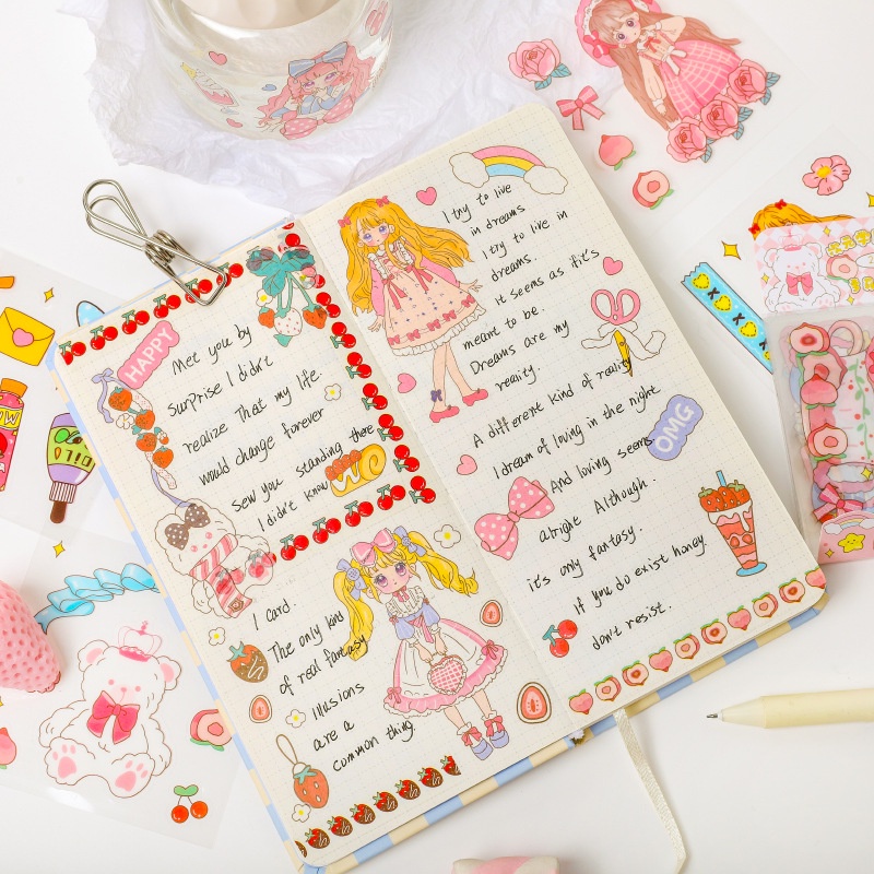 Stiker Dekoratif Korea Cute / Planner Journal Scrapbook /Stiker Aestetic