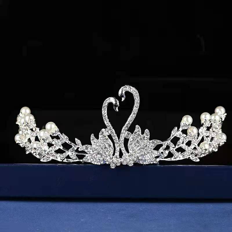 Wedding Crown - Mahkota Motif Dua Angsa - Wedding Crown - Mahkota Pengantin Bridesmaid