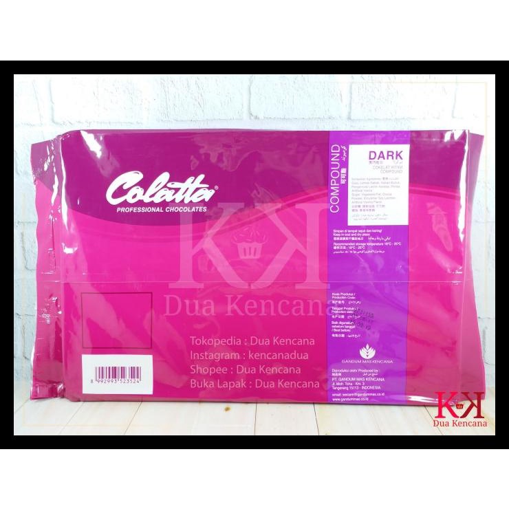 

TERBARUU!! Colatta Dark Compound 1 KG Coklat Hitam Compound Chocolate Collata COD