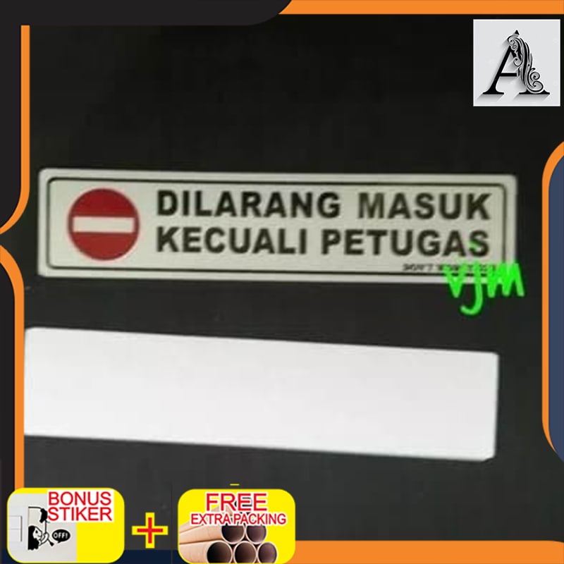 

Promo label acrylic dilarang masuk kecuali petugas 45x195cm akrilik