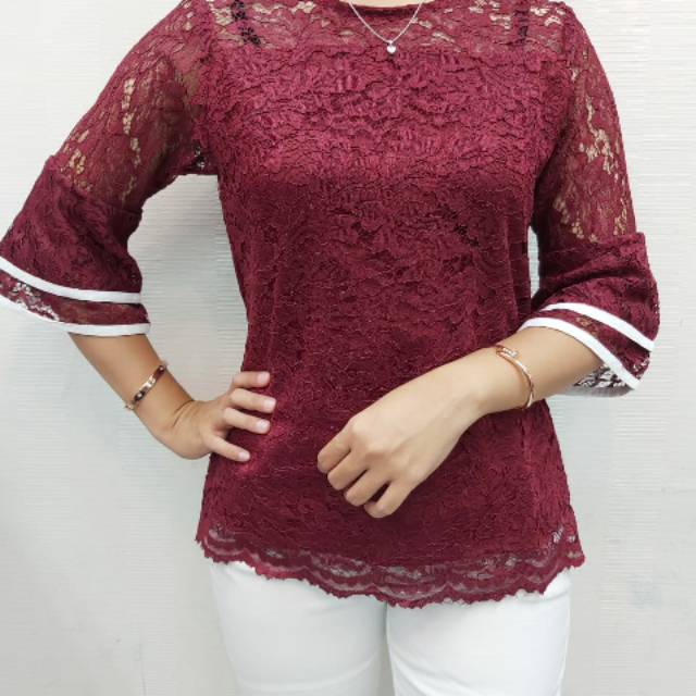 Blouse brokat cibi cantik