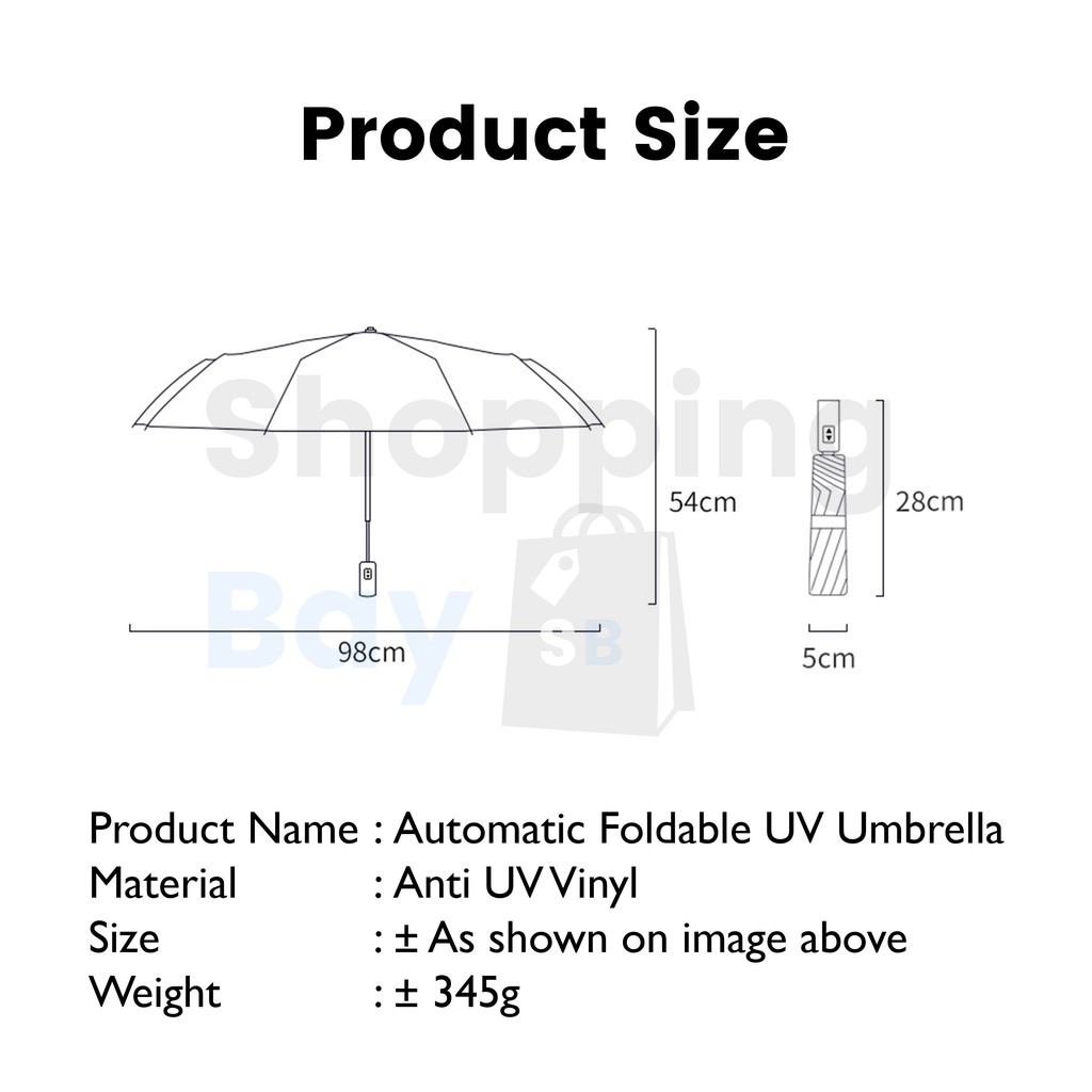 [SB] PL-01 Payung Lipat Otomatis Anti UV / Payung Otomatis / Payung Anti UV / Payung Mini