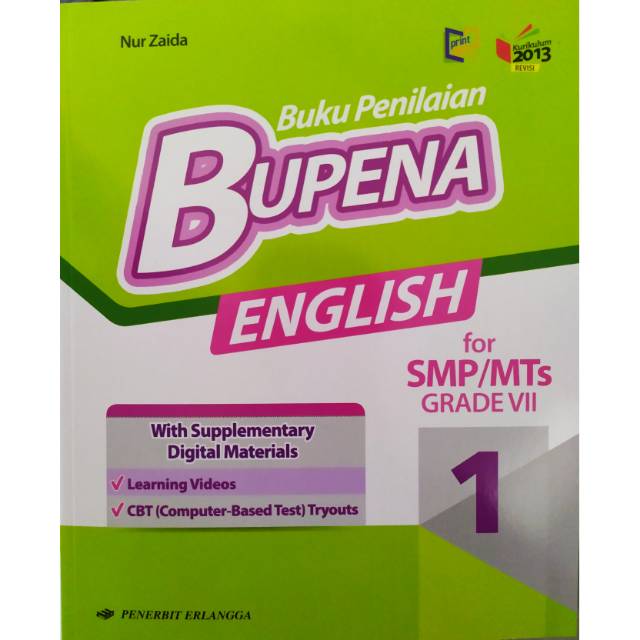 Bupena Buku Penilaian Smp Bahasa Inggris English Kelas Vii 7 Erlangga Shopee Indonesia