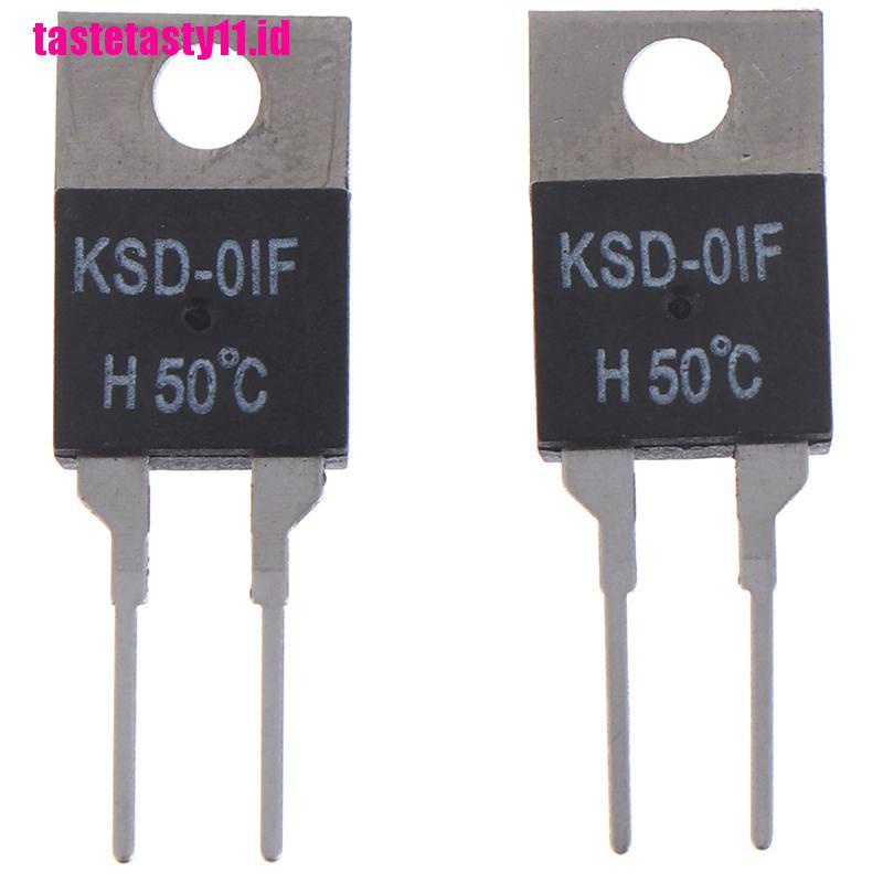 2 Pcs Saklar Sensor Suhu Termostat Model Terbuka Normally