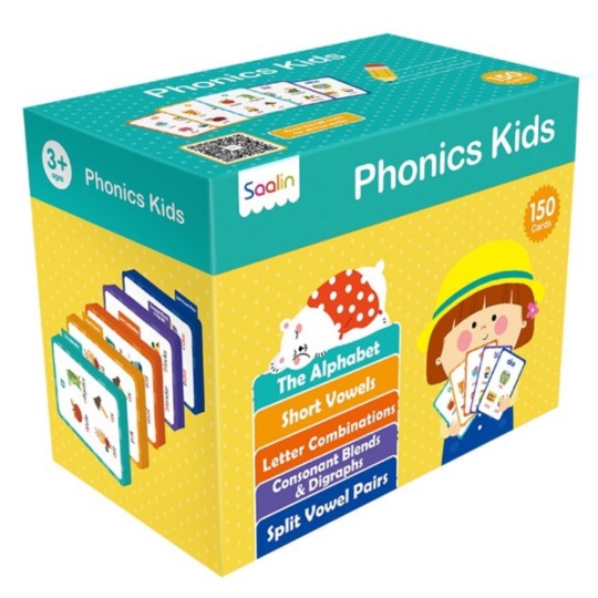 Saalin phonics kits flash card - melatih mengeja Diskon