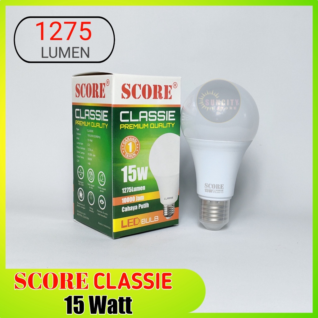 Score Classie Lampu LED Bulb 15 Watt - Cahaya Putih