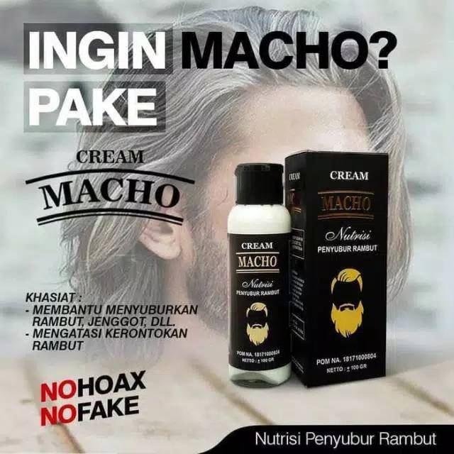 Cream Macho Nutrisi Penumbuh Rambut - minyak rambut pria obat penumbuh rambut botak penumbuh rambut