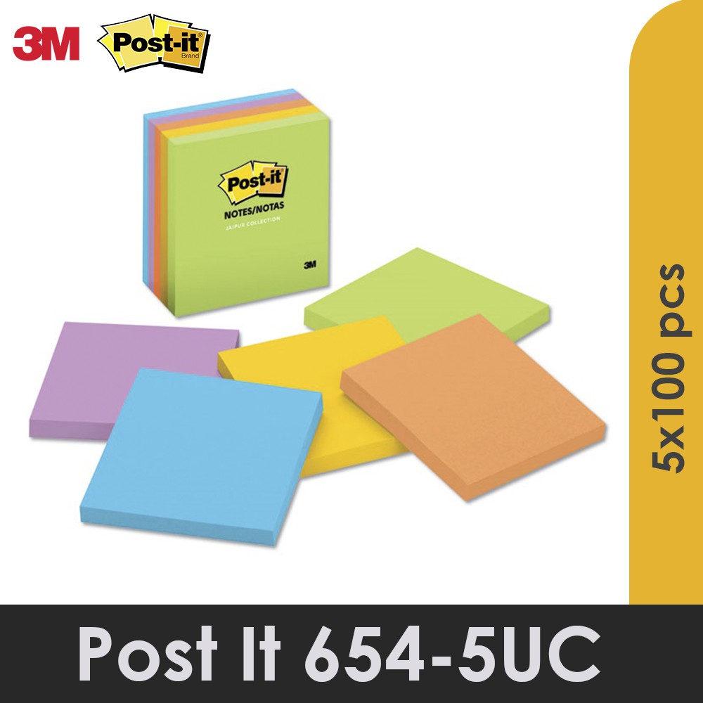 3m Post It 3M Warna Memo Stick 5 Ultra Color 3x3 in 654-5UC