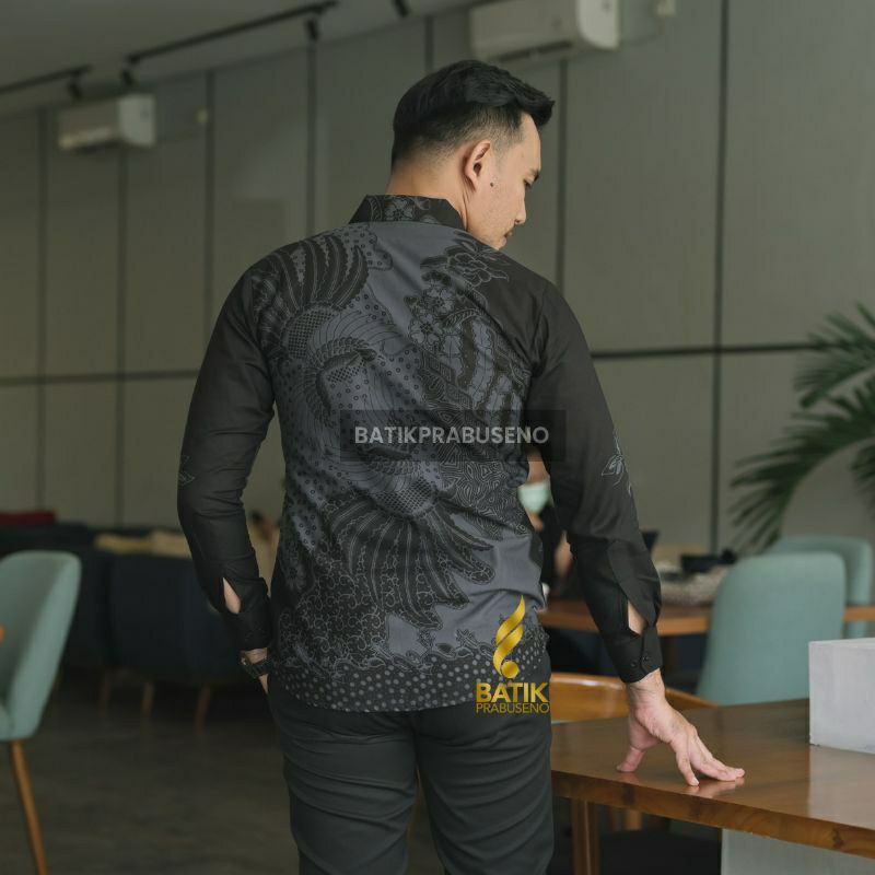 Kemeja Batik Pria Slimfit Premium FAWWAS Bahan Katun Halus Sragenan