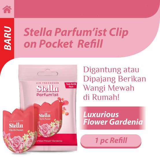 STELLA PARFUMIST CLIP ON POCKET SET 14gr - Pengharum Ruangan Pink Flower