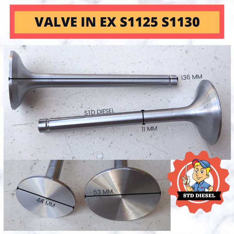 VALVE IN EX KLEP S1125 S1130 TL1125 TL1130 ZS1125 ZS1130 KELEP KANAN KIRI 1125 1130