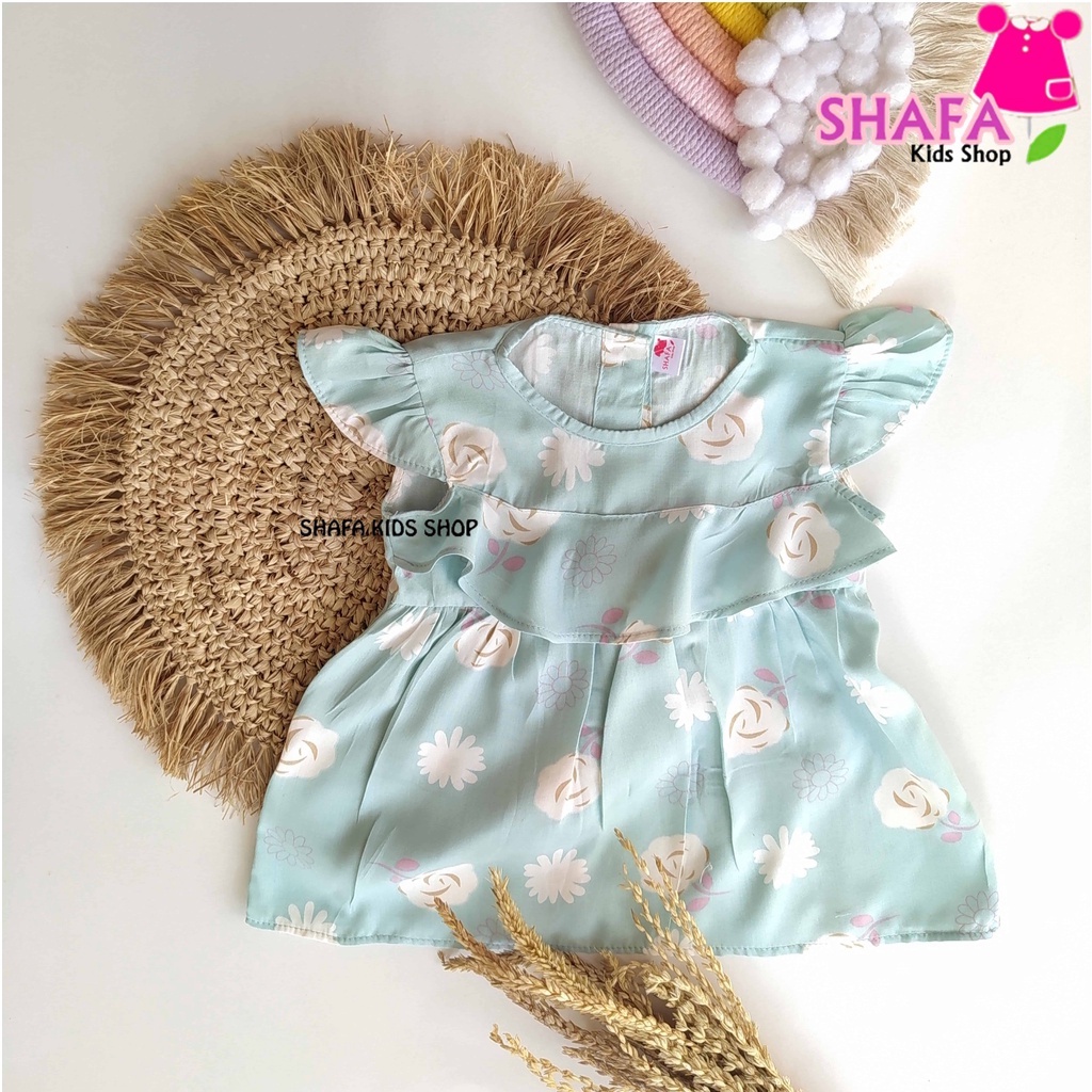 DRESS ANAK BAYI PEREMPUAN USIA 3 BULAN - 18 BULAN / BAJU PAKAIAN ANAK BAYI PEREMPUAN / NEWBORN / RAYON VISCOSE-XS006