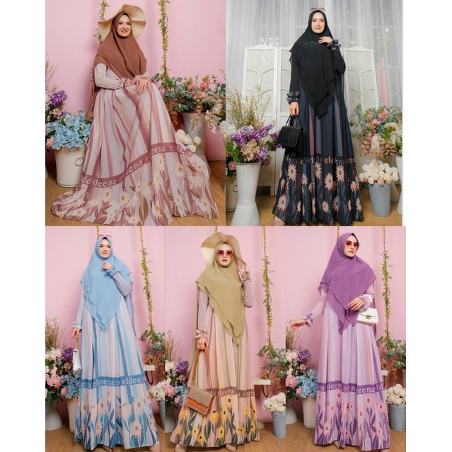 ALEENA SYARI BY EL.DEENA BY KANAYA_Gamis Eldeena Syar'i Kekinian Terlaris Termurah Bestseller
