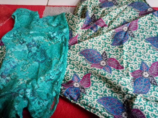 Nuri Kids / Dress Kebaya Batik Anak 3-6 Thn Free Bandana /baju Kondangan Pesta Anak